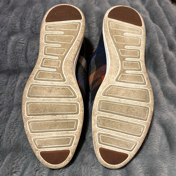 Womens COLE HANN Plaid Grand Wool Sherpa lined Chucka Booties Size 8.5 US - Picture 4 of 9